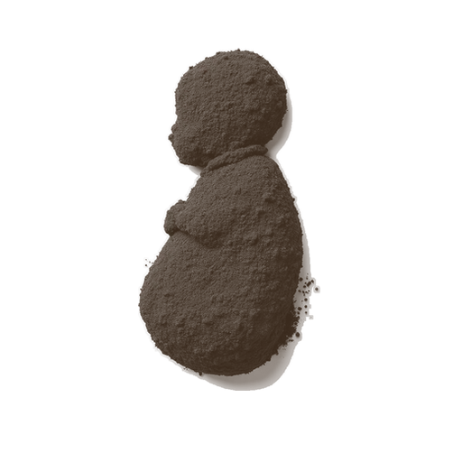 Baby, drawn in coffee grounds