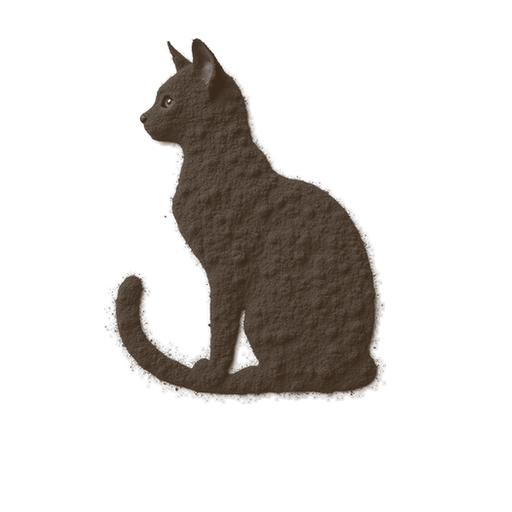 Cat, drawn in coffee grounds