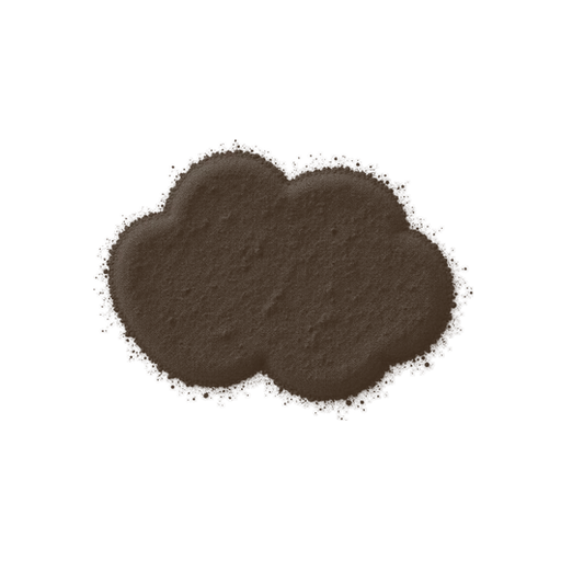 Clouds, drawn in coffee grounds