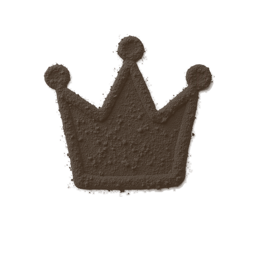 Crown, drawn in coffee grounds