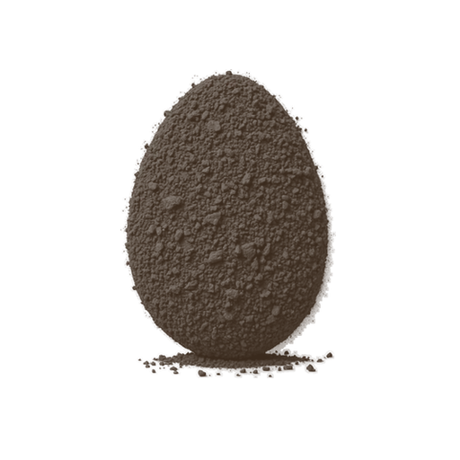 Egg, drawn in coffee grounds