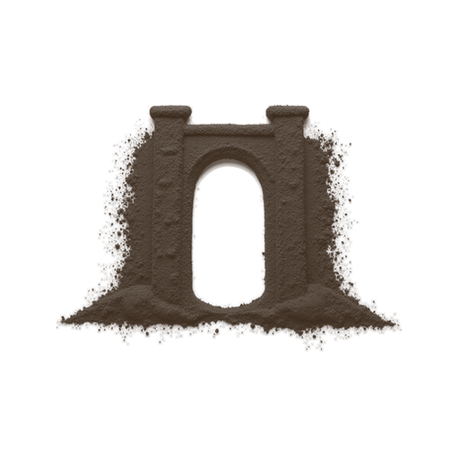 Gate, drawn in coffee grounds