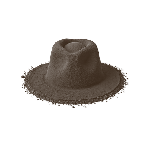Hat, drawn in coffee grounds
