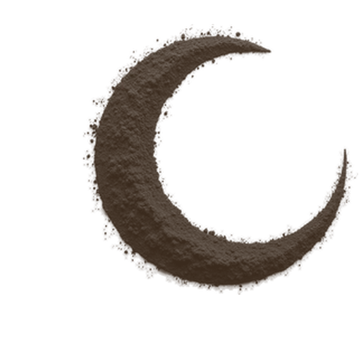 Moon, drawn in coffee grounds