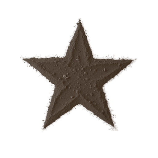 Star, drawn in coffee grounds